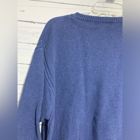 Nautica Men’s Sweater XL Blue 100% Cotton Crew Neck Long Sleeve Pullover - Picture 8 of 11
